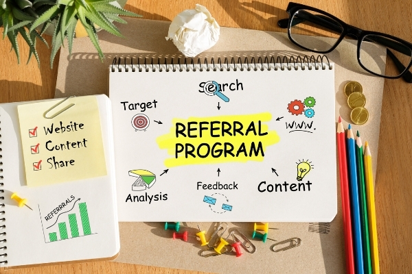 Referral program for professional services.